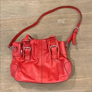 Red Michael Kors satchel